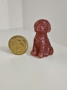 Dog - Strawberry Quartz