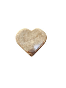 Worry Stones: Chocolate Calcite Heart Worry Stone