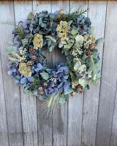 Products: Blue Dried Wreath
