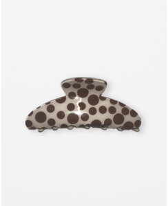 Stella + Gemma Hair Claw Cream w Big Brown Dots - Brand-Stella & Gemma Acces&hellip;