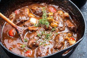 Products: Mediterranean Braised Lamb with Roasted Root Vegetables and Seasonal Greens with Fresh Herbs - Primal Wellington