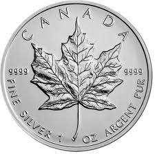 Silver Bullion: 1 oz 2017 silver canadian maple leaf coin
