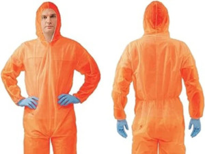 Gallery: ORANGE - Disposable SMS Coverall - Size: 2XL - 60 GSM