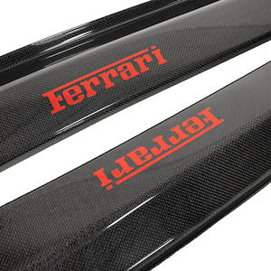 Interior: Carbon Fiber Door Sills w/ Red Script - Ferrari F430