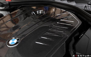 Engine Cover: Eventuri BMW F20 M140i, F22 M240i, F30 M340i B58 Black Carbon Engine Cover