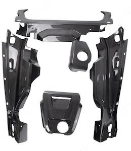 Slam Panel: Carbon Fiber 5 Piece Engine Bay Set Audi R8 V10 2016-2017