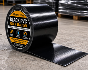 Tie Wire: 48mm x 30m Black PVC Join & Seal Tape