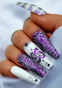 NAIL FOILS | PAISLEY PRINT | PURPLE