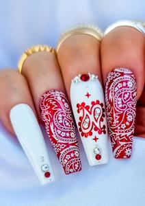 NAIL FOILS | PAISLEY PRINT | RED