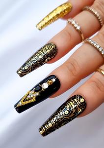 Bandana: NAIL FOILS - PAISLEY BANDANA - GOLD