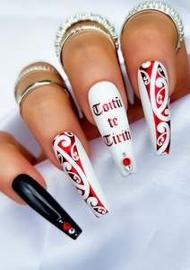 Mana Maori: MĀORI NAIL FOILS | HINEMOANA | RED