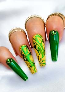 Island: COOK ISLAND NAIL FOILS - TIARE -  GREEN
