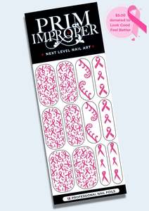 Sample Sets: PINK RIBBON NAIL FOILS | PINK