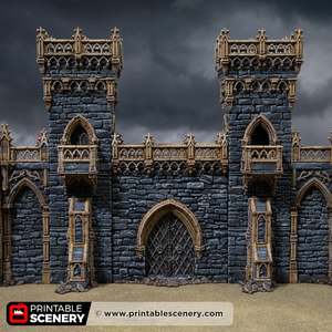 Gothic Small Square Tower with Gate