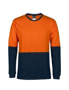 Hi Vis Tradewear Long Sleeves: 6HVTN JB's Hi Vis L/S Crew Neck Cotton T-shirt