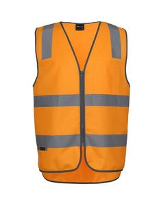 Hi Vis Tradewear Vests: 6DVTV JB's Aust. Rail (D+N) Zip Safety Vest