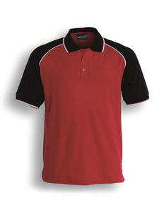 Bocini: CP0360 Bocini Unisex Three Tone Polo - Adults