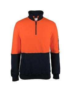 Sweaters: 6HVFM JB's Hi Vis 310 Cotton 1/2 Zip Fleece
