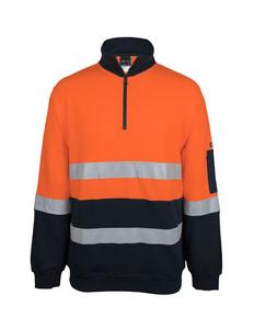 Sweaters: 6DVFM JB's Hi Vis (D+N) 310 Cotton 1/2 Zip Fleece