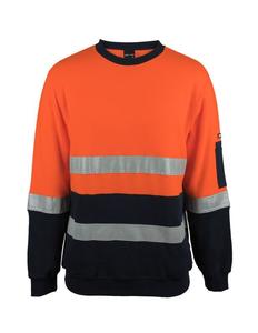 Sweaters: 6DVCM JB's Hi Vis (D+N) 310 Cotton Crew Neck Sweater