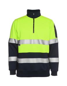 6HZFS JB's Hi Vis (D+N) 1/2 Zip Fleecy Sweat