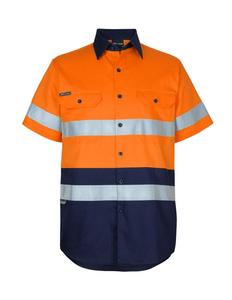 Hi Vis Tradewear Polos Shirts: 6DNWS JB's Hi Vis (D+N) S/S 150g Work Shirt