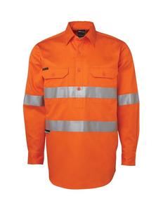Hi Vis Tradewear Polos Shirts: 6HWCF JB's Hi Vis (D+N) Close Front L/S 190g Work Shirt