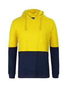 6HCTL JB's Hi Vis L/S Cotton Tee with Hood