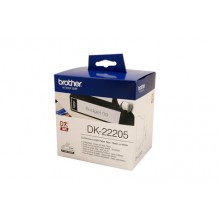 Brother DK Labels: Genuine Brother DK22205 Paper Tape - 62mm x 30.48m