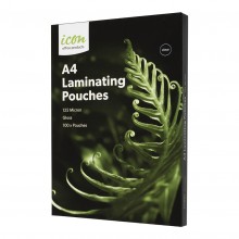 Laminating: Icon Laminating Pouches A4 Gloss 125mic Pack 100