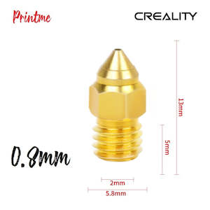 Nozzles: 1x Creality MK8 0.8mm Brass Nozzle Head