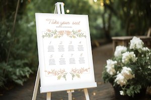 Wedding: SEATING CHART (PLAN) BOARD