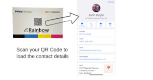 Standard Business Cards: ADD A QR CODE FOR CONTACT DETAILS