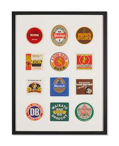 Framed Prints: Dozen Vintage NZ Coasters