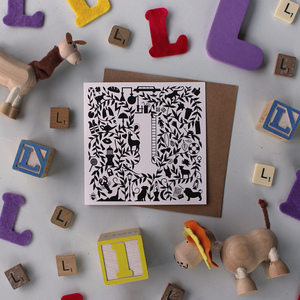 Products: L Card - Prints & Princesses