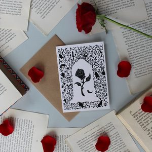 Products: A6 Beauty And The Beast Greeting Card - Prints & Princesses