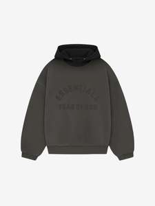 Fear Of God Essentials: Fear of God Essentials Nylon Fleece Hoodie Ink/Jet Black
