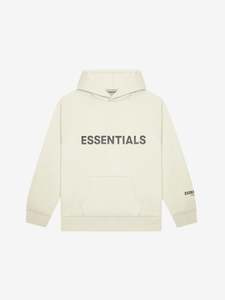 Fear Of God Essentials: Fear of God Essentials Pullover Hoodie Applique Logo Buttercream