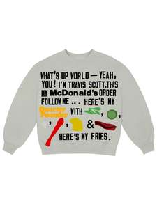 Cactus Plant Flea Market: Travis Scott X McDonald's CPFM Crewneck Grey