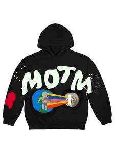 Cactus Plant Flea Market: KID CUDI CPFM FOR MOTM III I AM CURIOUS HOODIE BLACK [FW20]