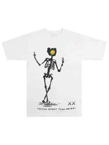 Cactus Plant Flea Market: KAWS x Cactus Plant Flea Market T-shirt White (Damaged)
