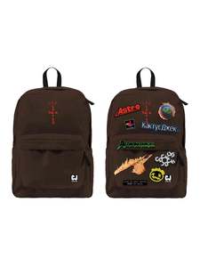 Travis Scott: Travis Scott Cactus Jack Backpack With Patch Set Brown