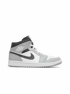 Jordan 1 Mid: Nike Air Jordan 1 Mid Light Smoke Grey Anthracite (FLAWED)