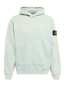 Stone Island: Stone Island Cotton Hooded Sweatshirt Light Blue Grey