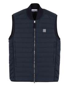 Stone Island Down Loom Woven Vest Navy