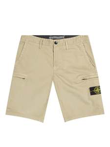 Stone Island: Stone Island Zip Pocket Shorts Beige