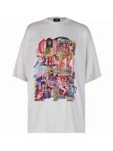 We11done: We11done Oversized Movie Collage Tee Off-White