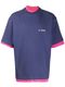 We11done Leopard Photo Print Navy/Pink Tee