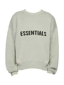 Sweaters: Fear of God Essentials X SSENSE Exclusive Pullover Sweater Concrete [FW21]