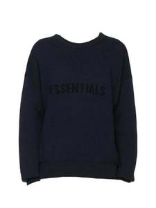 Sweaters: Fear Of God Essentials x Ssense Knit Sweater Dark Navy [FW20]
